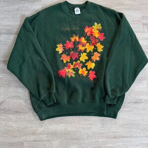 American Vintage Women's Green and Orange Sweatshirt